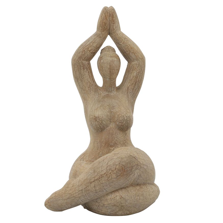 Sagebrook 11" Resin Namaste Female Yoga Figurine