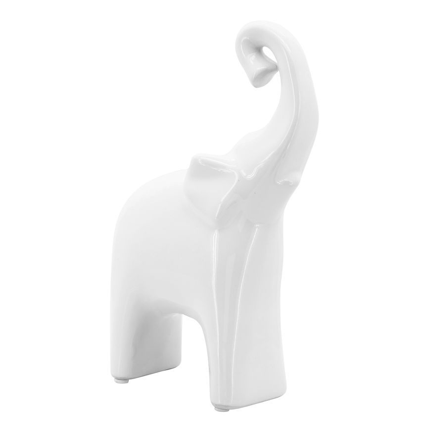 Sagebrook 6"x11" Ceramic Elephant - White