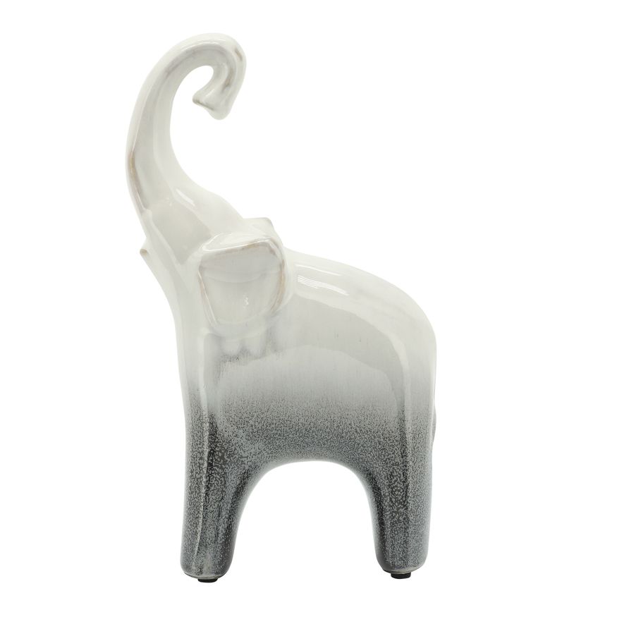 Sagebrook 6"x11" Ceramic 2-Tone Elephant - Gray