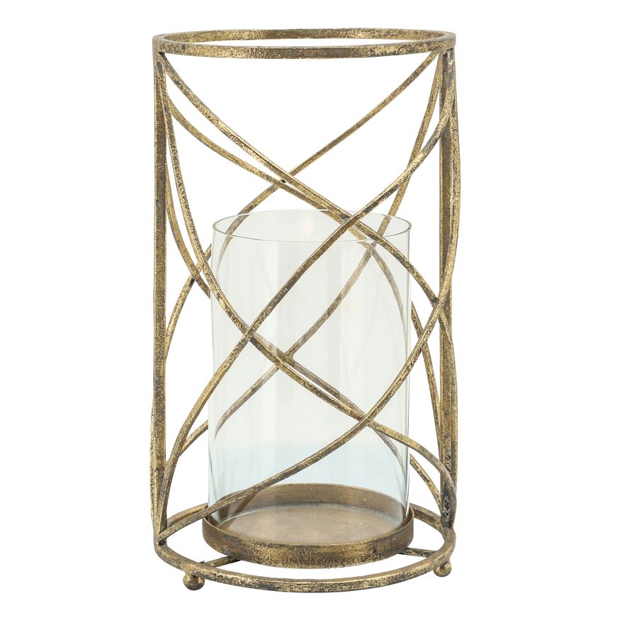 Sagebrook 13" Metal Hurricane Candle Holder