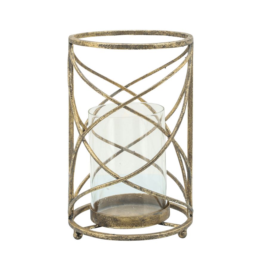 Sagebrook 13" Metal Hurricane Candle Holder