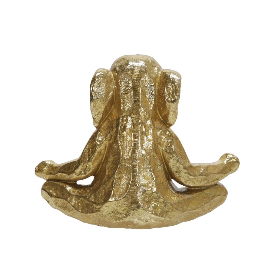 Sagebrook™ 8" Polyresin Meditating Elephant - Gold