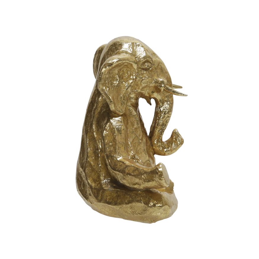 Sagebrook™ 8" Polyresin Meditating Elephant - Gold