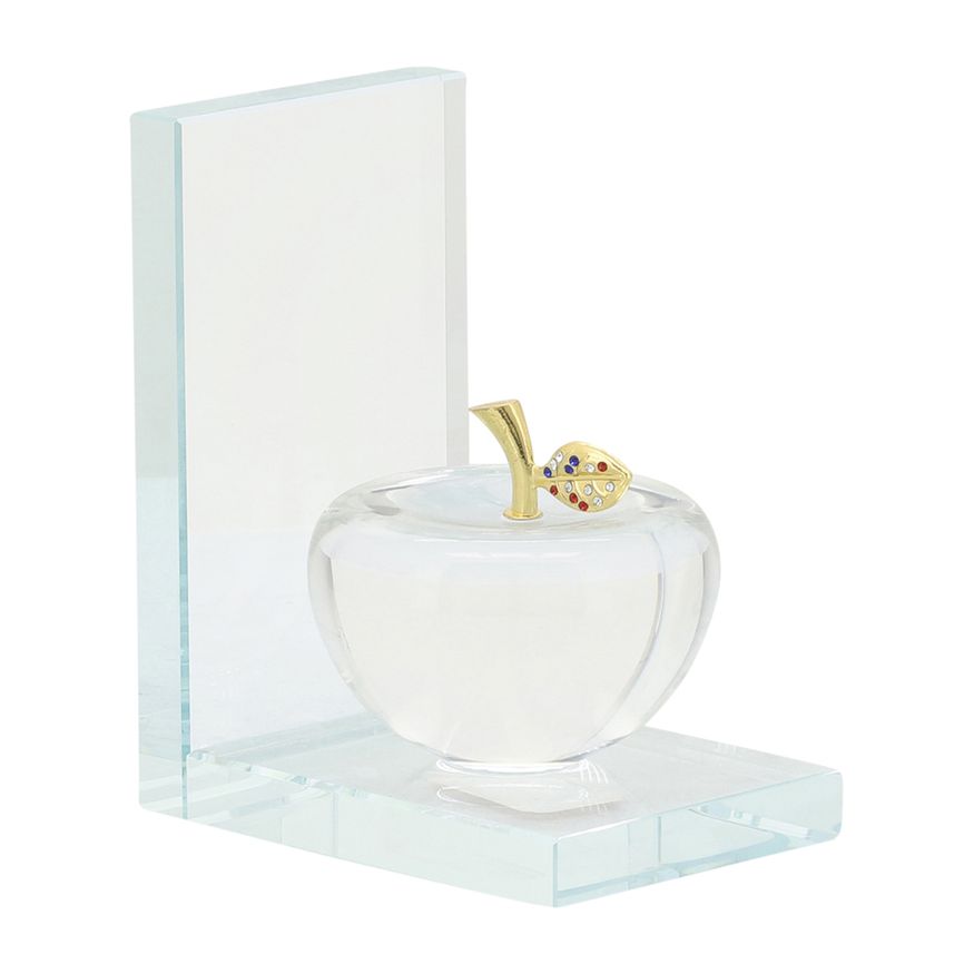 Sagebrook - Crystal Apple Bookends (Set Of 2) in Clear