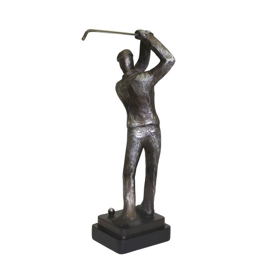 Sagebrook - 14" Resin Golf Figurine in Silver