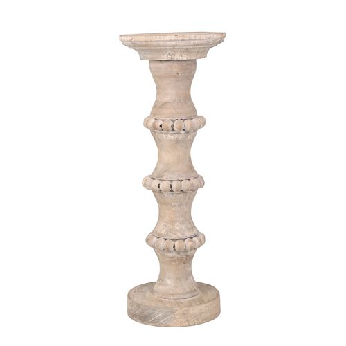 Sagebrook 14" Wooden Antique Style Candle Holder