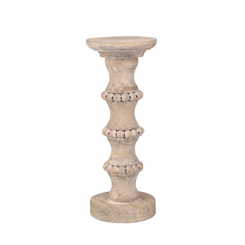 Sagebrook 14" Wooden Antique Style Candle Holder