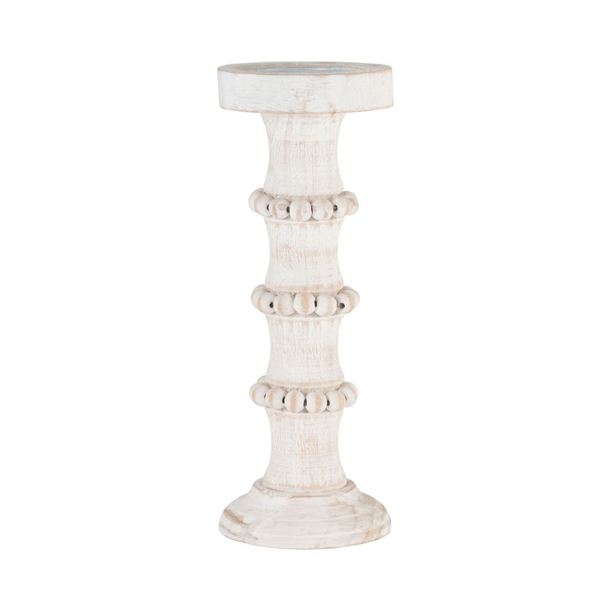 Sagebrook 14" Wooden Antique Style Candle Holder