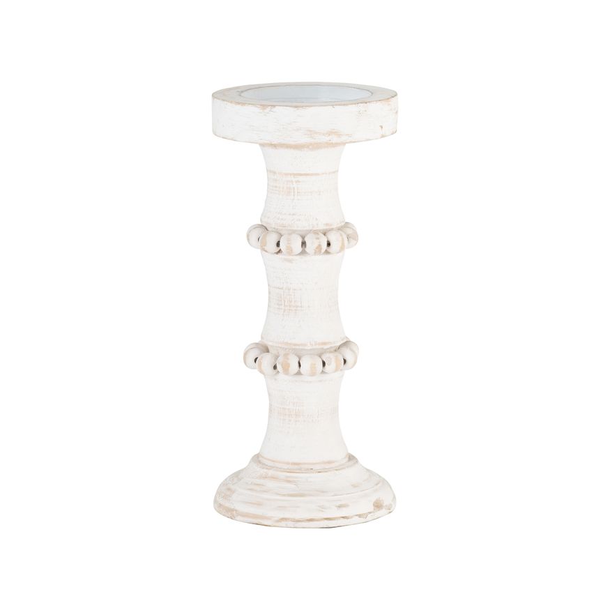 Sagebrook 14" Wooden Antique Style Candle Holder