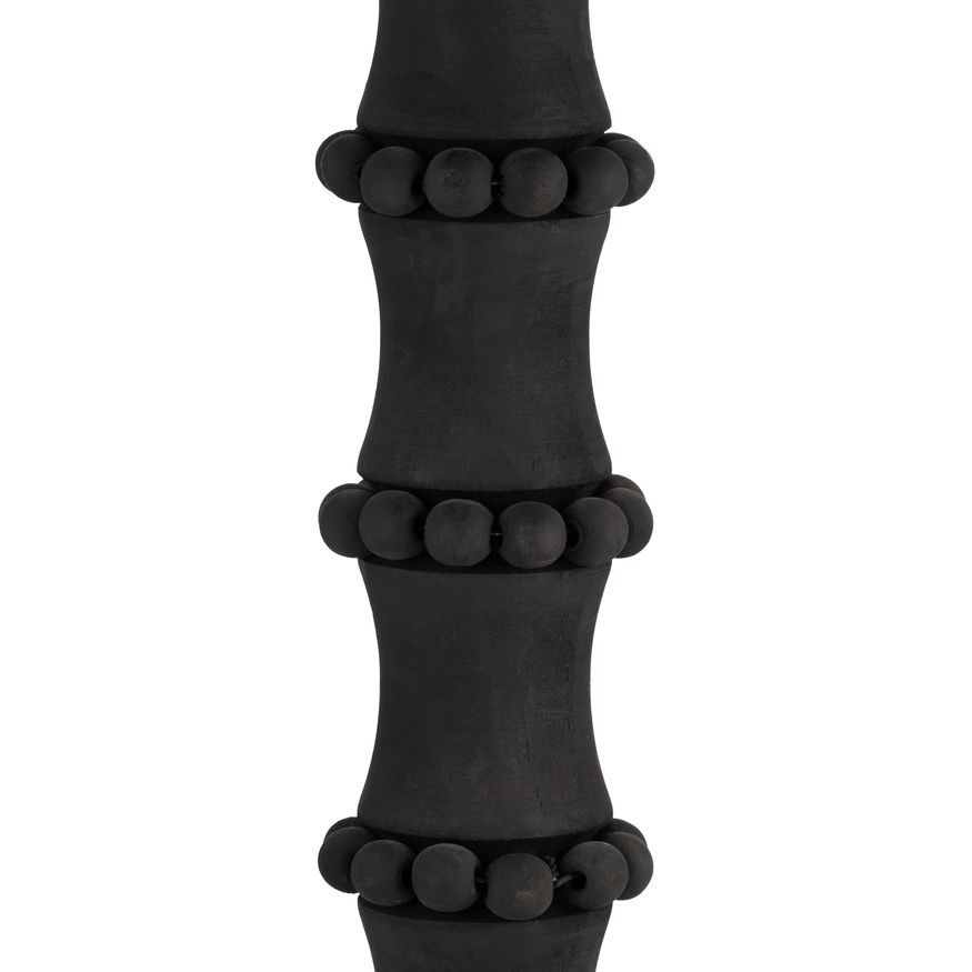 Sagebrook 14" Wood Antique Style Candle Holder - Black