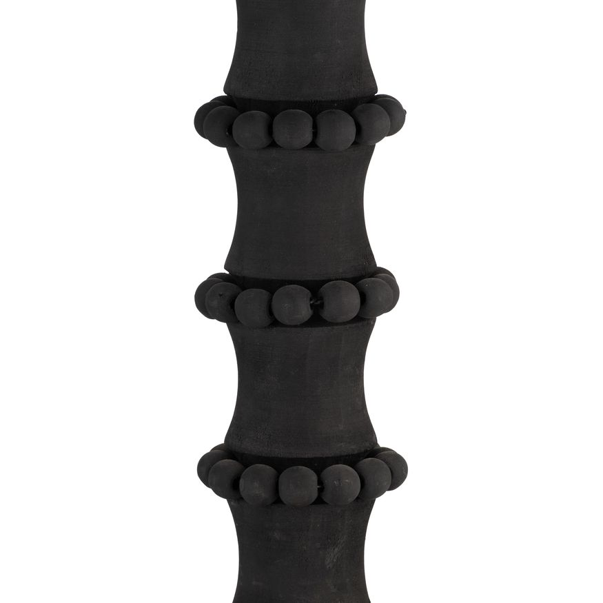 Sagebrook 13" Wood Antique Style Candle Holder - Black