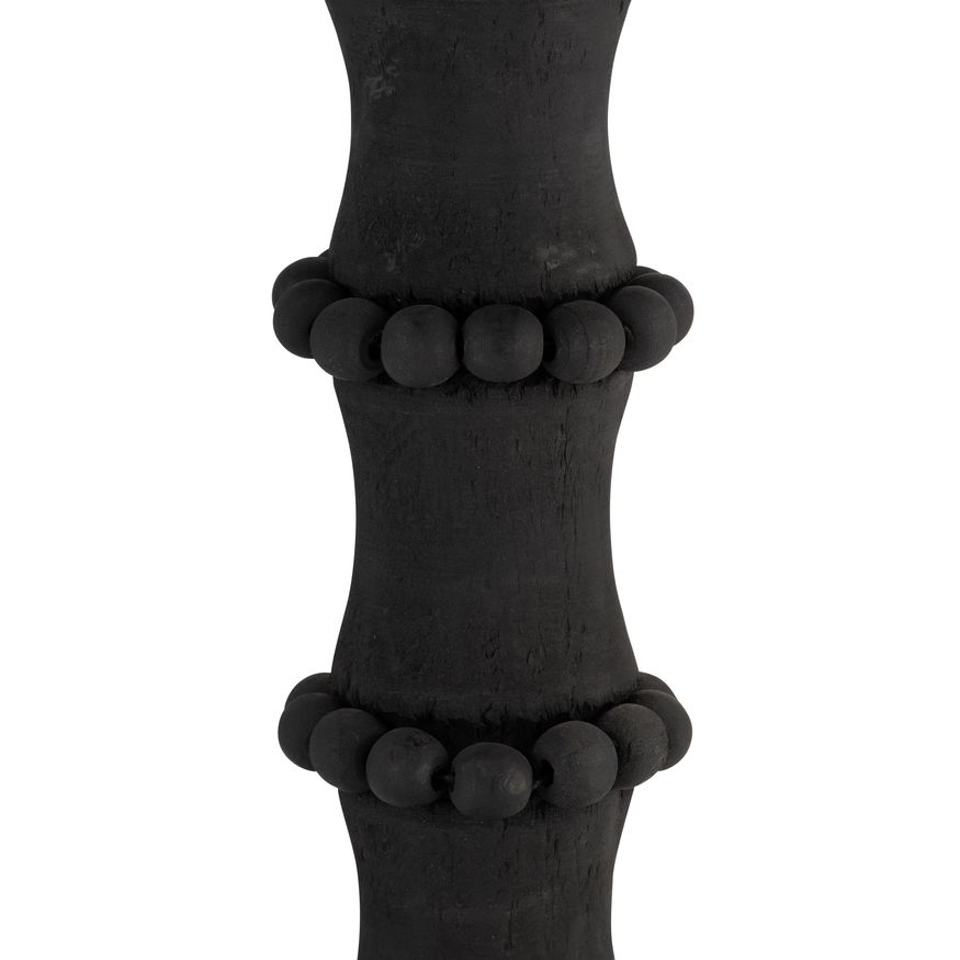 Sagebrook 11" Wood Antique Style Candle Holder - Black