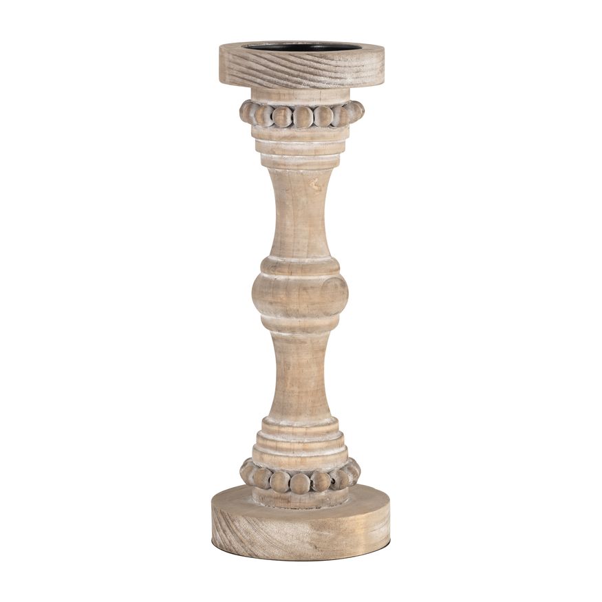 Sagebrook 14" Wooden Antique Style Candle Holder