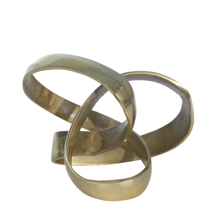 Sagebrook 7" Aluminum Knot Sculpture - Gold