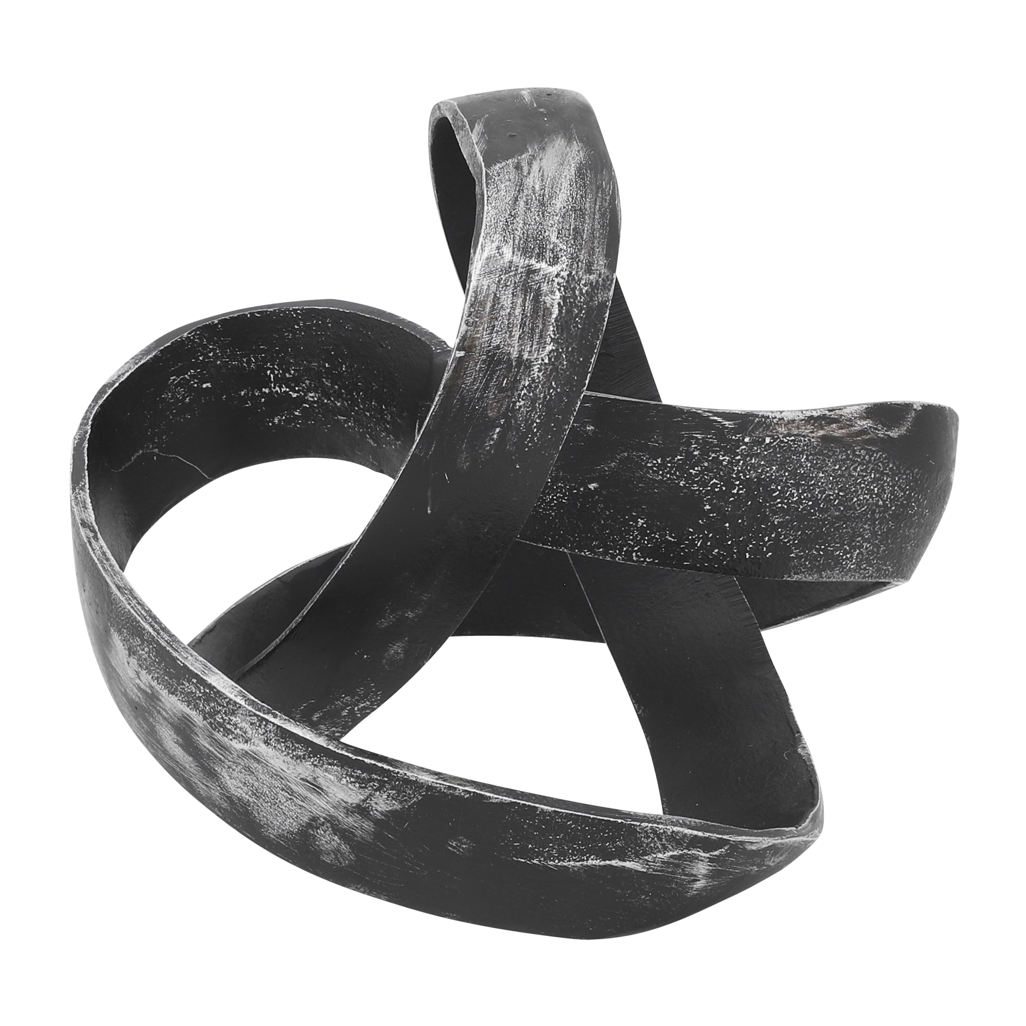 Sagebrook 7" Aluminum Knot Sculpture - Black