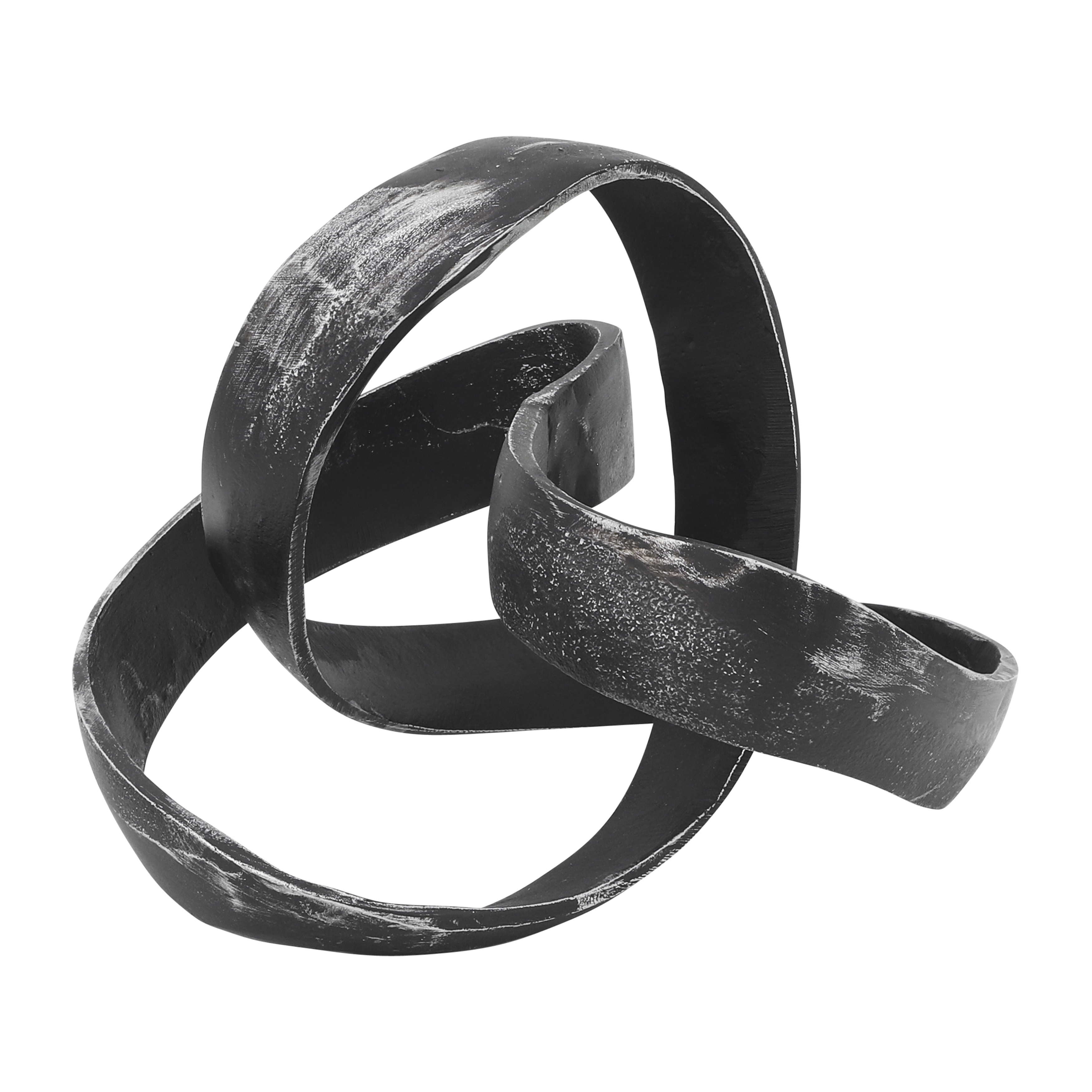 Sagebrook 7" Aluminum Knot Sculpture - Black