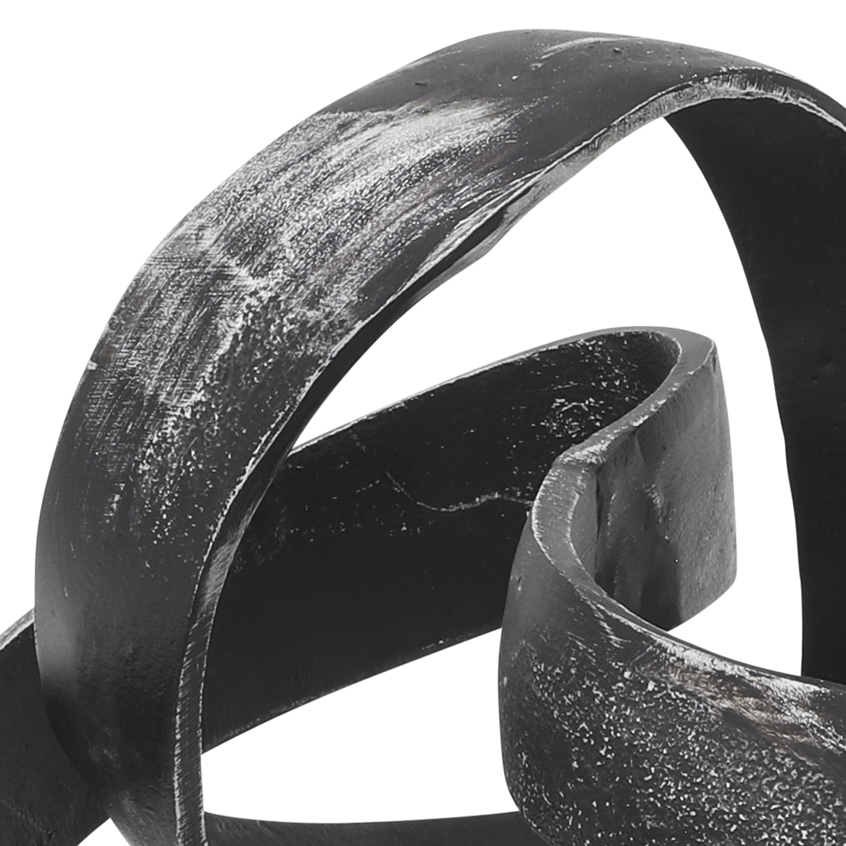 Sagebrook 7" Aluminum Knot Sculpture - Black