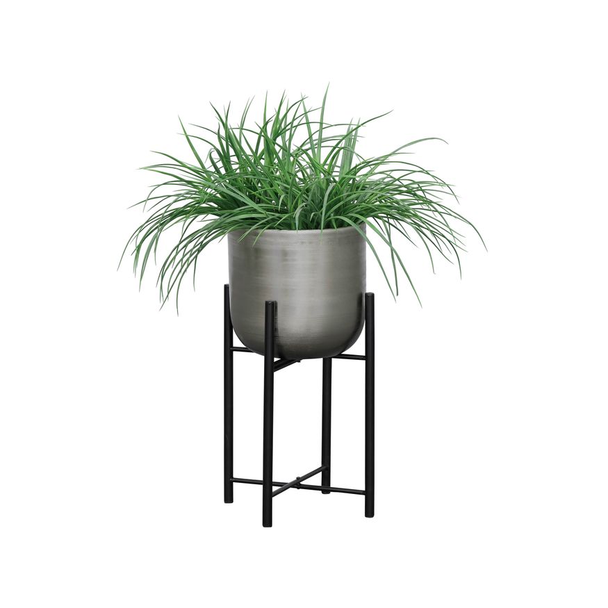 Sagebrook™ Metal Planters On Stand (Set Of 3) - Silver/Black