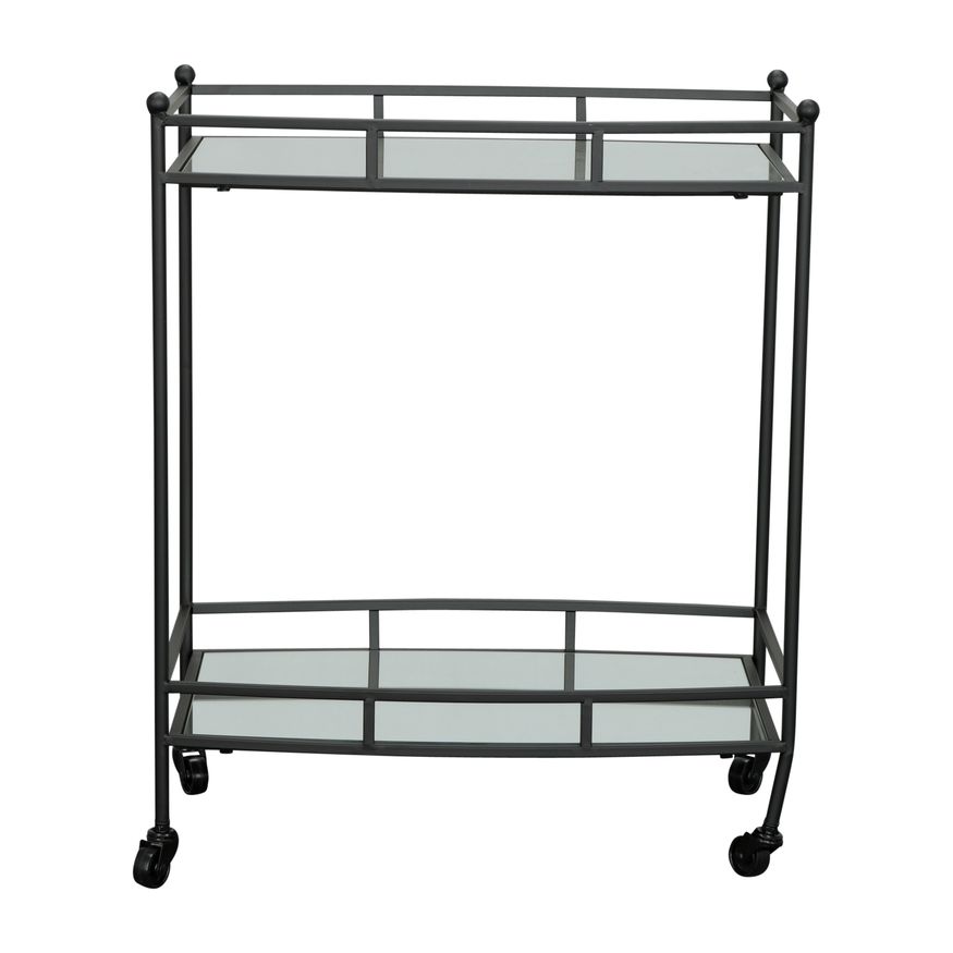 Sagebrook Two Tier Metal Bar Cart - Black