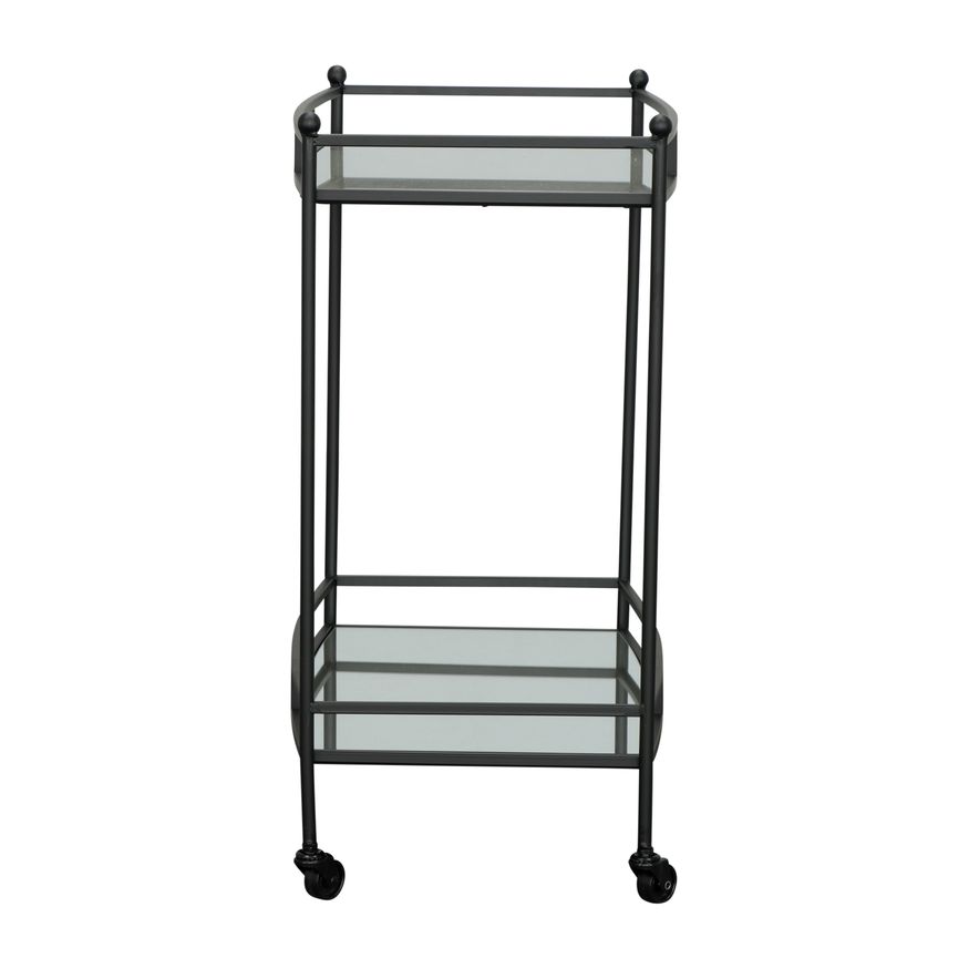 Sagebrook Two Tier Metal Bar Cart - Black