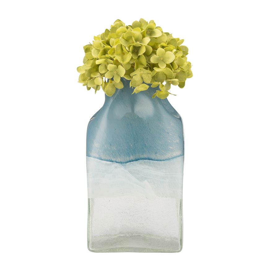 Sagebrook 13" Glass Bottle Vase - Delft