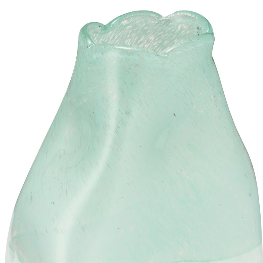 Sagebrook 13" Glass Bottle Vase - Aqua Haze