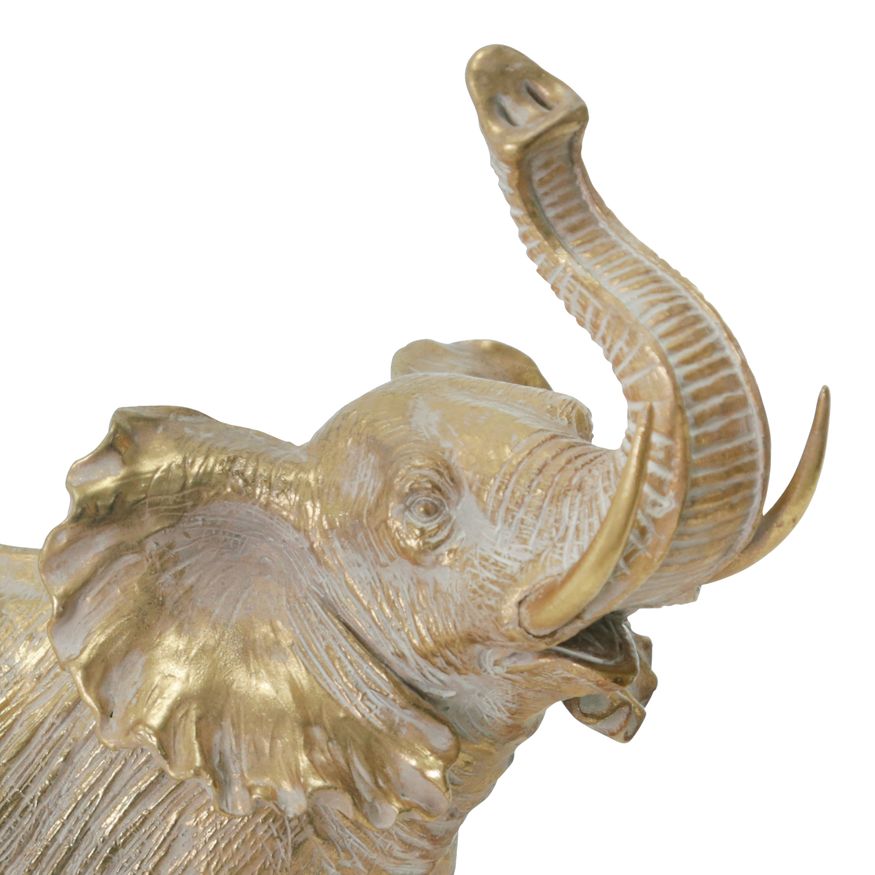 Sagebrook 12" Resin Elephant Decoration - Gold