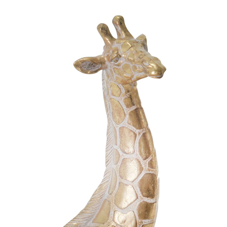 Sagebrook 10" Resin Sitting Giraffe - Gold