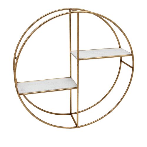 Sagebrook - Metal/Wood Round Shelf