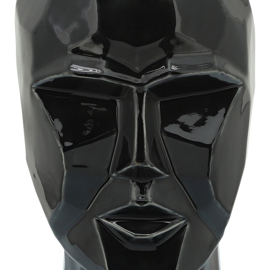 Sagebrook - 12" Ceramic Face Vase in Black