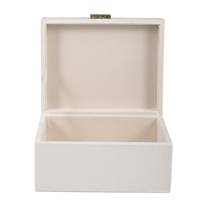 Sagebrook 7"/8"/9" Velveteen Jewelry Box (Set Of 3) - Cotton