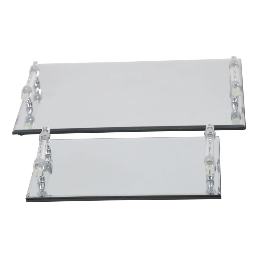 Sagebrook Mirrored Trays (Set Of 2)