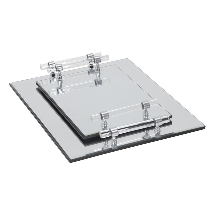 Sagebrook Mirrored Trays (Set Of 2)