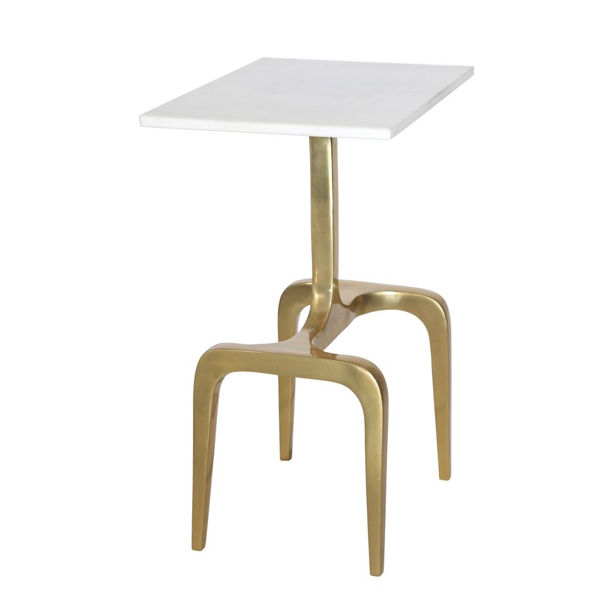 Sagebrook™ Metal 4-Legged Accent Table - White Marble