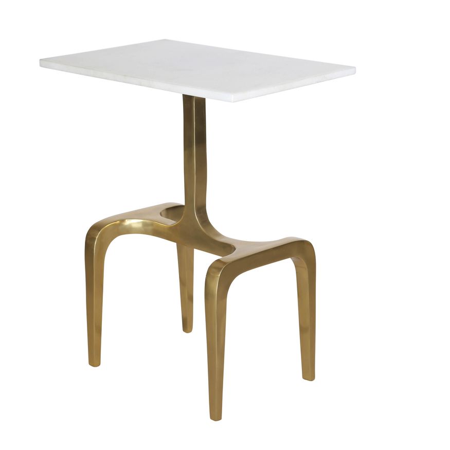 Sagebrook™ Metal 4-Legged Accent Table - White Marble