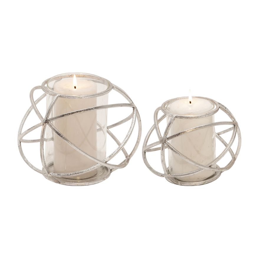 Sagebrook 6" Orb Candle Holders (Set Of 2)