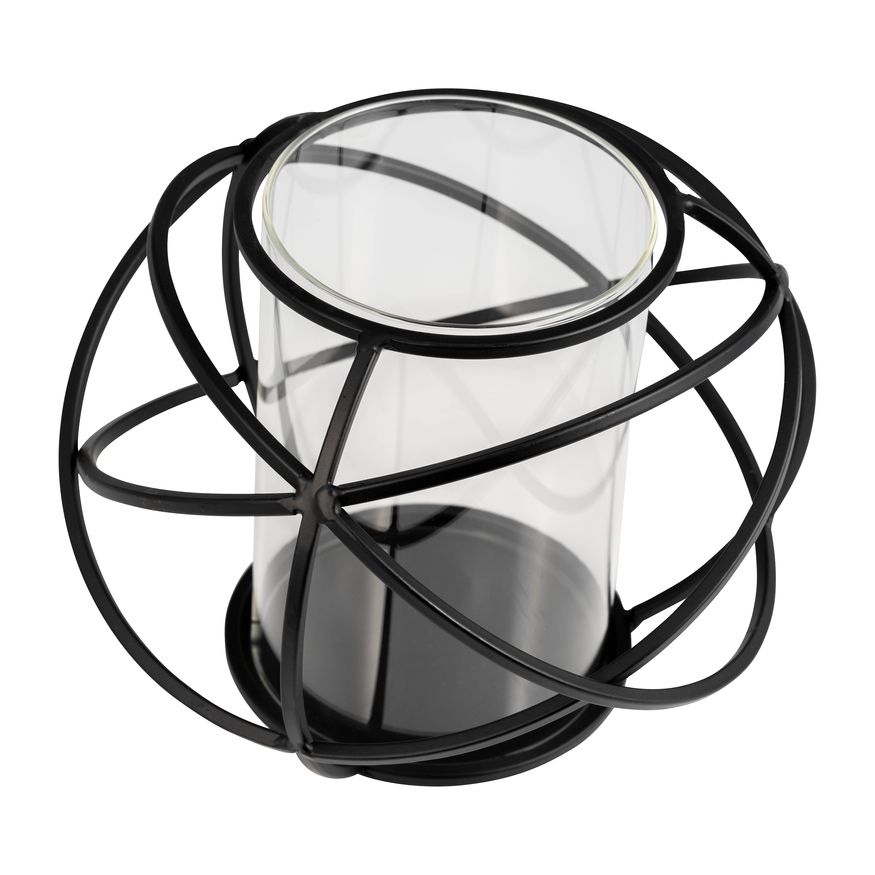 Sagebrook 6" Orb Candle Holders (Set Of 2) - Black