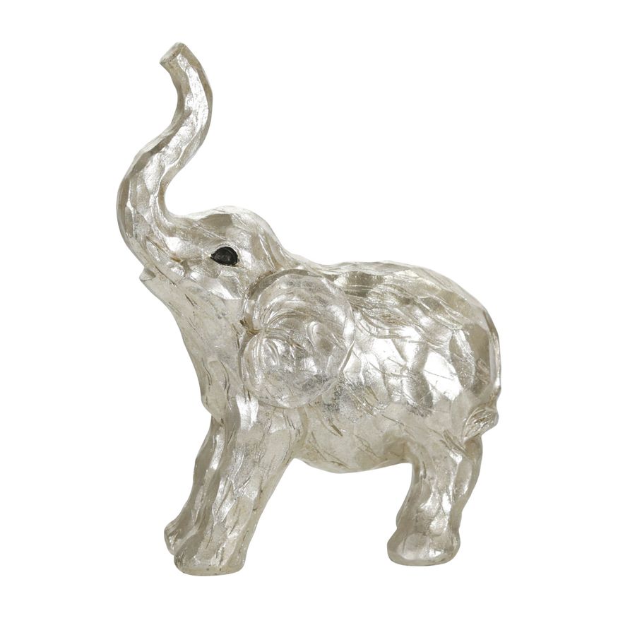 Sagebrook 11" Elephant Figurine - Silver