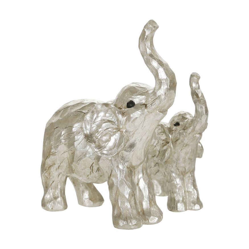 Sagebrook 11" Elephant Figurine - Silver