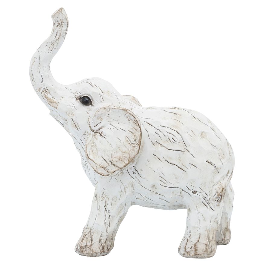 Sagebrook 11" Elephant Figurine - White