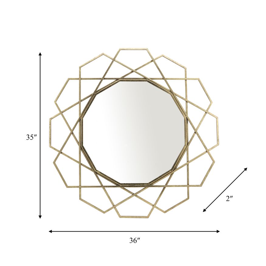 Sagebrook™ Metal Geometric Mirror - Gold