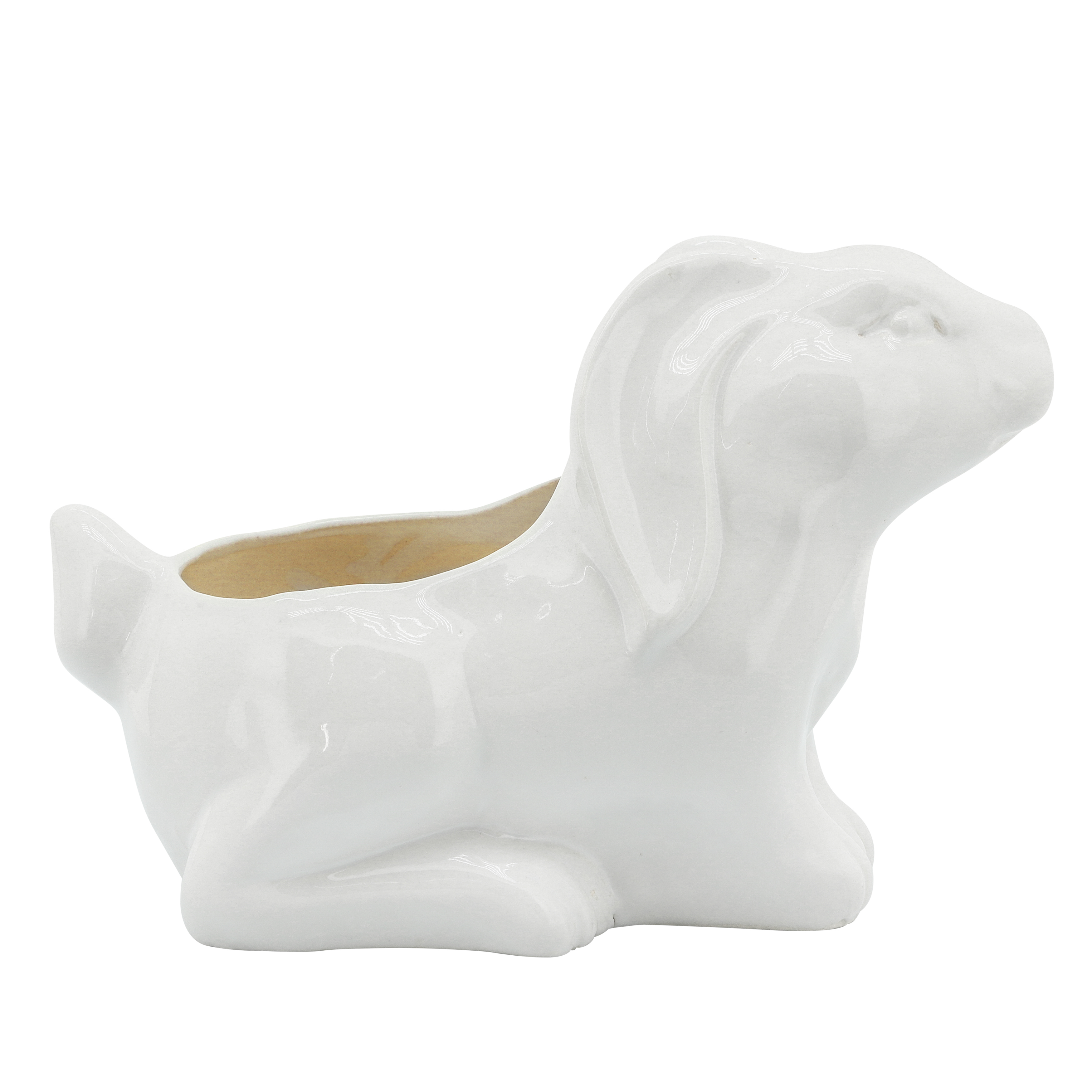 Sagebrook 7" Rabbit Planter - White