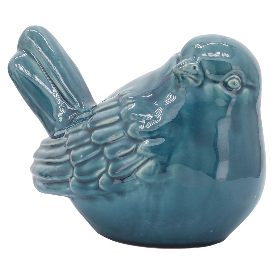 Sagebrook 10" Ceramic Bird Figurine - Turquiose