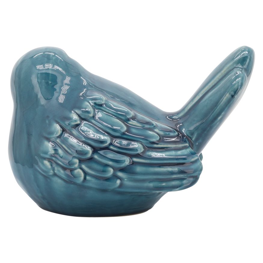 Sagebrook 10" Ceramic Bird Figurine - Turquiose