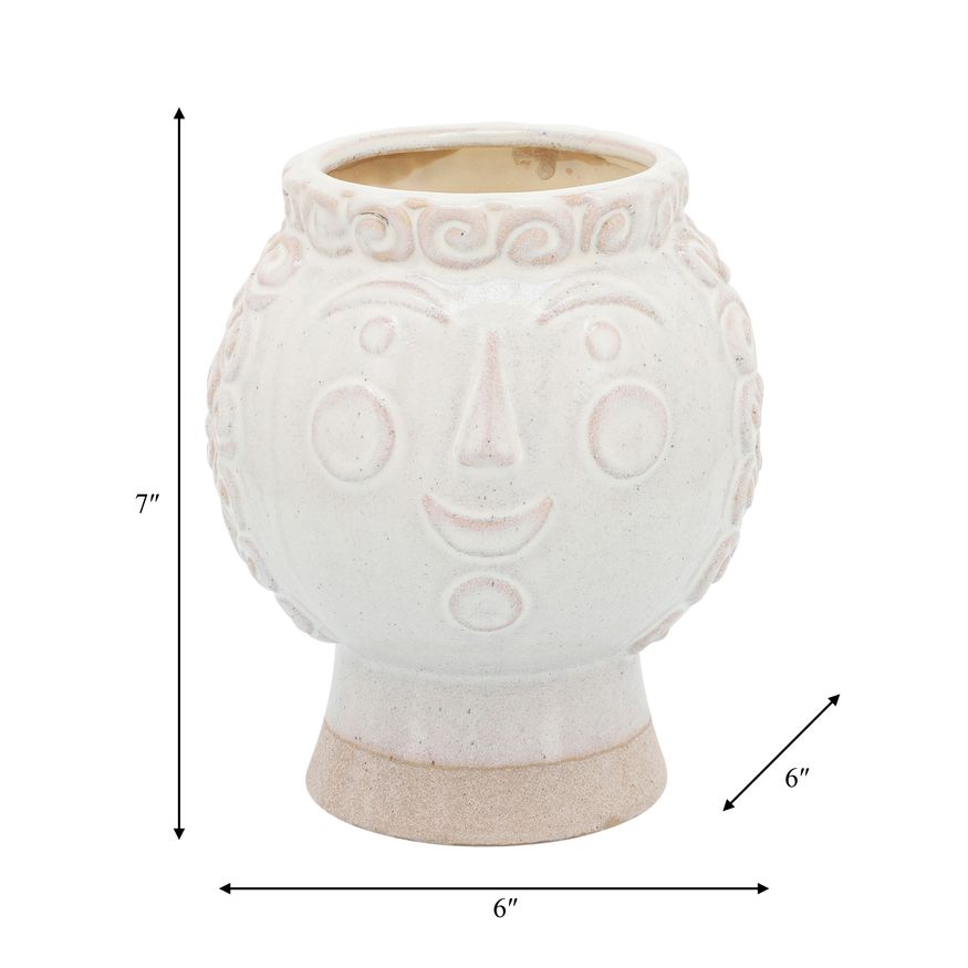 Sagebrook™ 6" Grandma Face Planter - Ivory