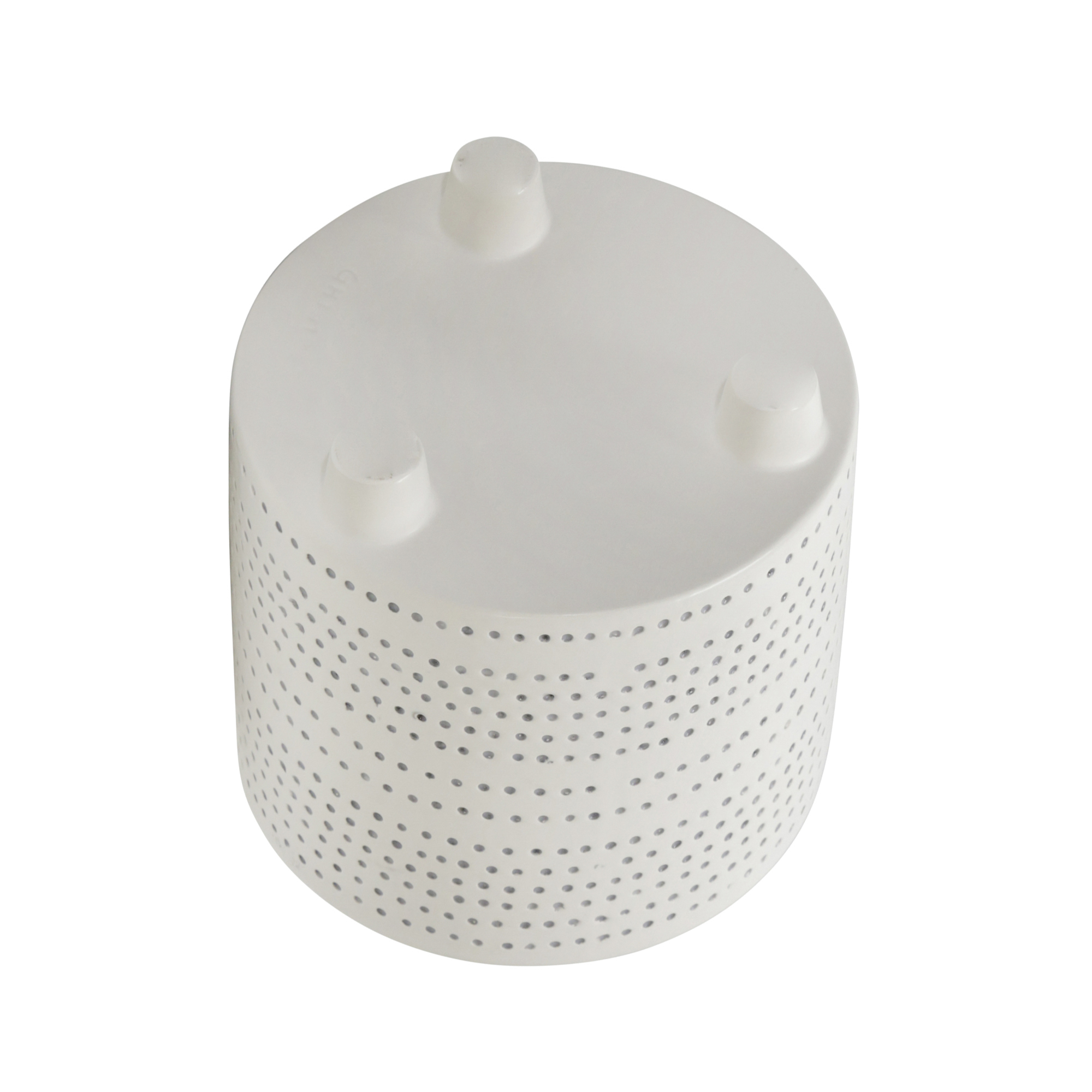 Sagebrook 8" Ceramic Footed Planter with Dots (Set Of 2) - Ivory