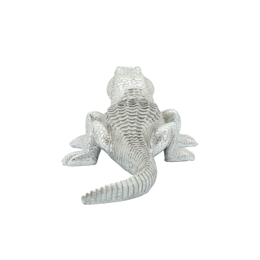 Sagebrook 16" Polyresin Crocodile Figurine - Silver