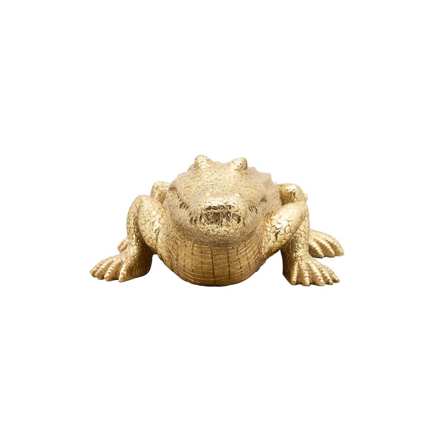 Sagebrook 16" Polyresin Crocodile Figurine - Gold