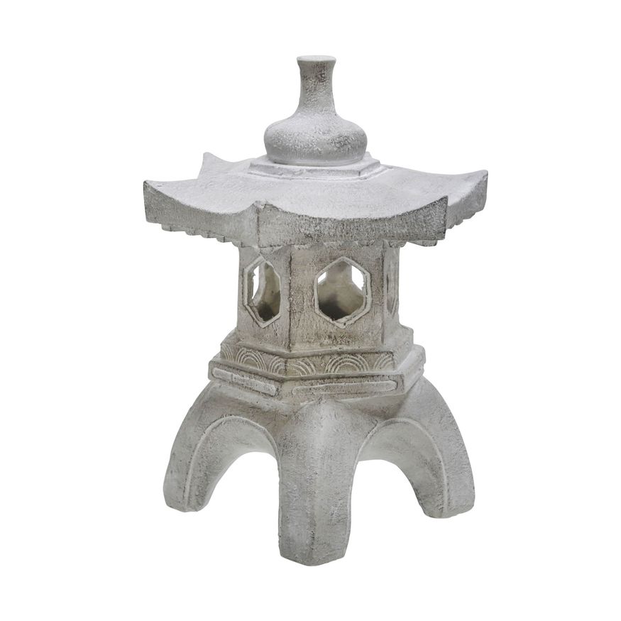 Sagebrook 17" Temple Lighthouse Decor - Gray