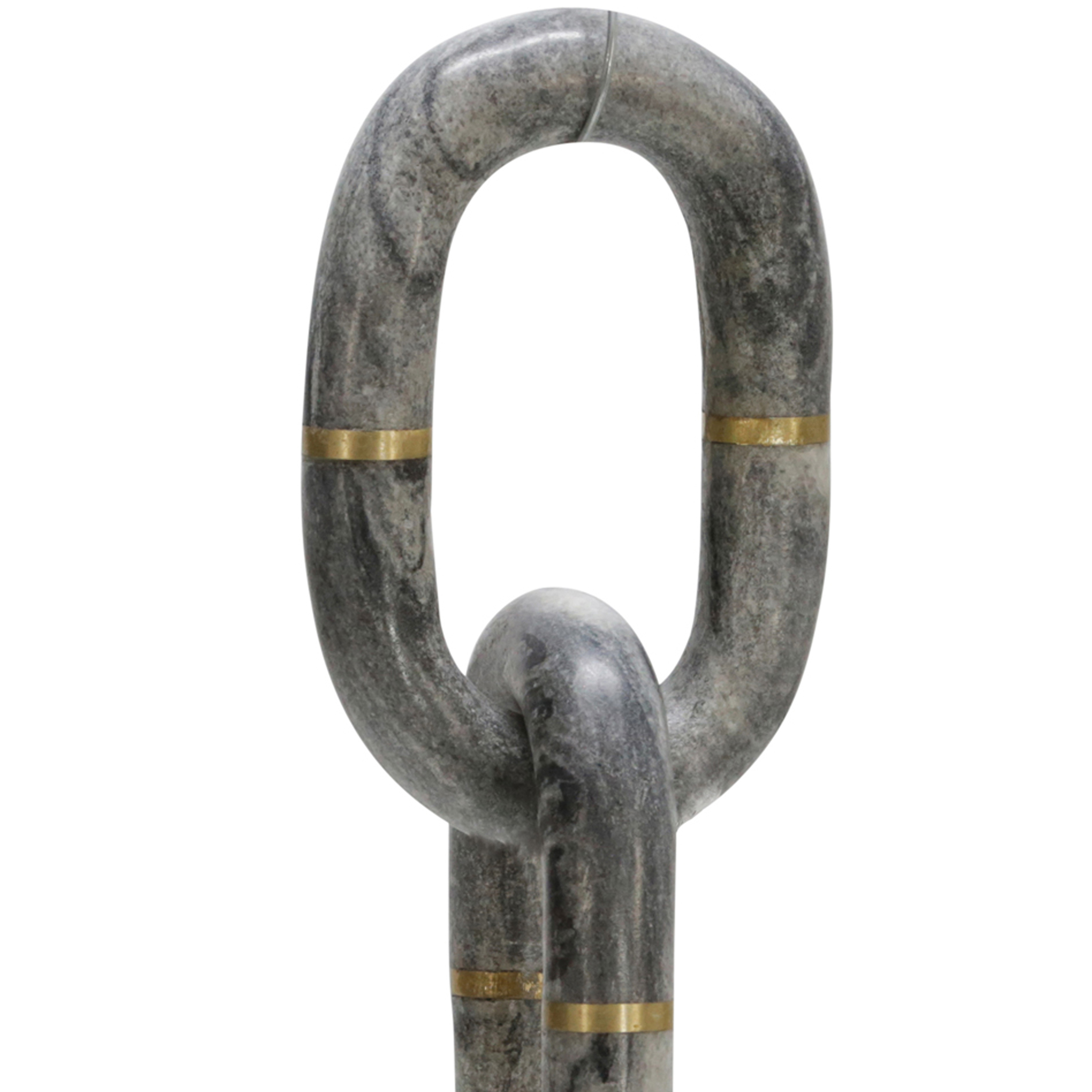 Sagebrook 14" Marble Chain Decor - Gray